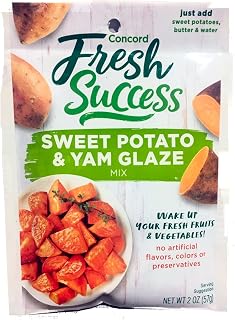 Concord Foods Yam & Sweet Potato Glaze Mix - 18-Pack 2oz Pouches, Easy Orange Spice Blend for Superfood Sides