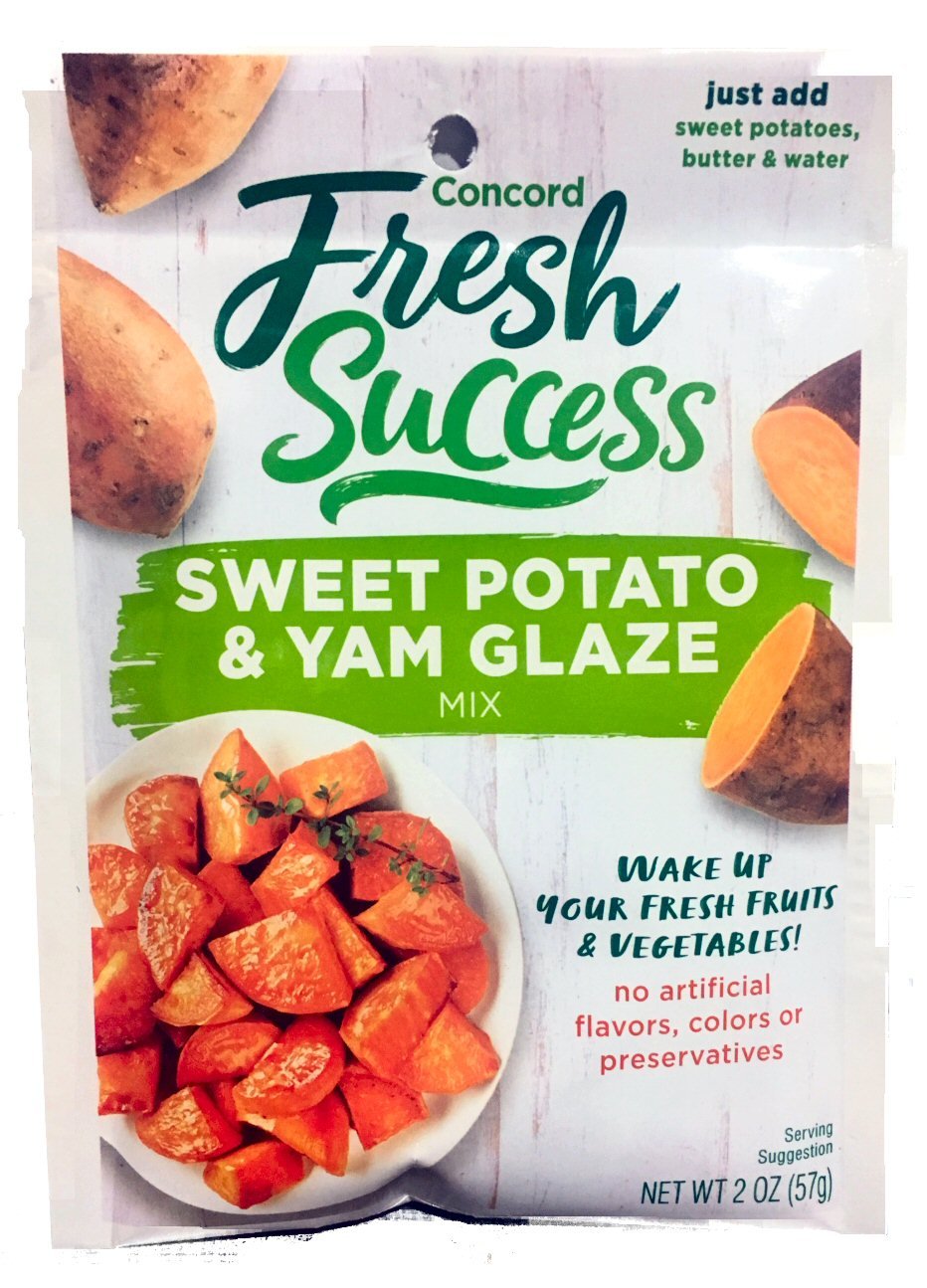 Concord Yam or Sweet Potato Glaze Mix (Dry), 2-Ounce Pouches (Pack of 18 )