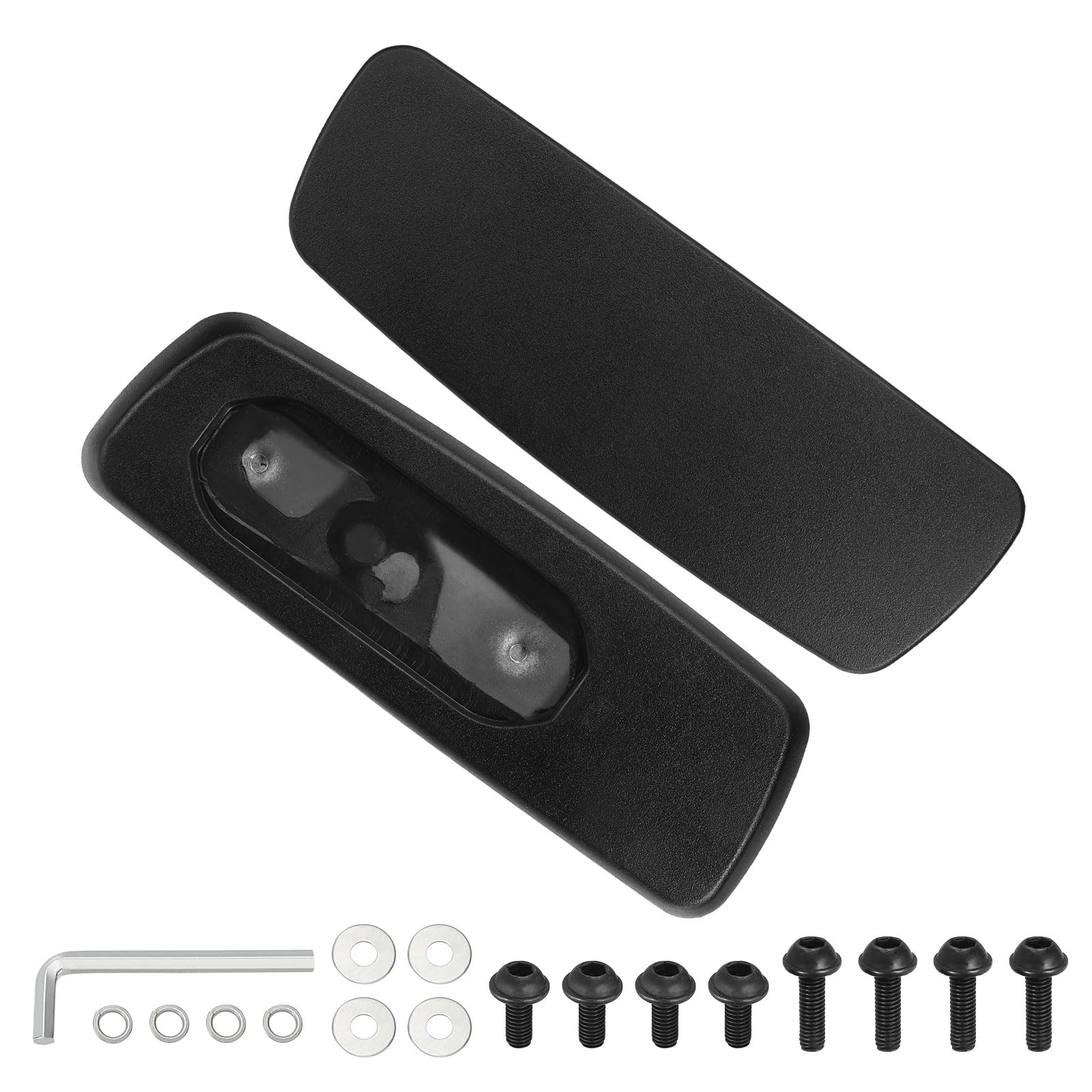 PATIKIL 1 Pair Office Chair Arm Rest Replacement, Leather Office Chair Arm Pads Cover PU 4" Mounting Hole with Screws for Gaming Chairs Wheelchair Armrest, A098, 248x85mm