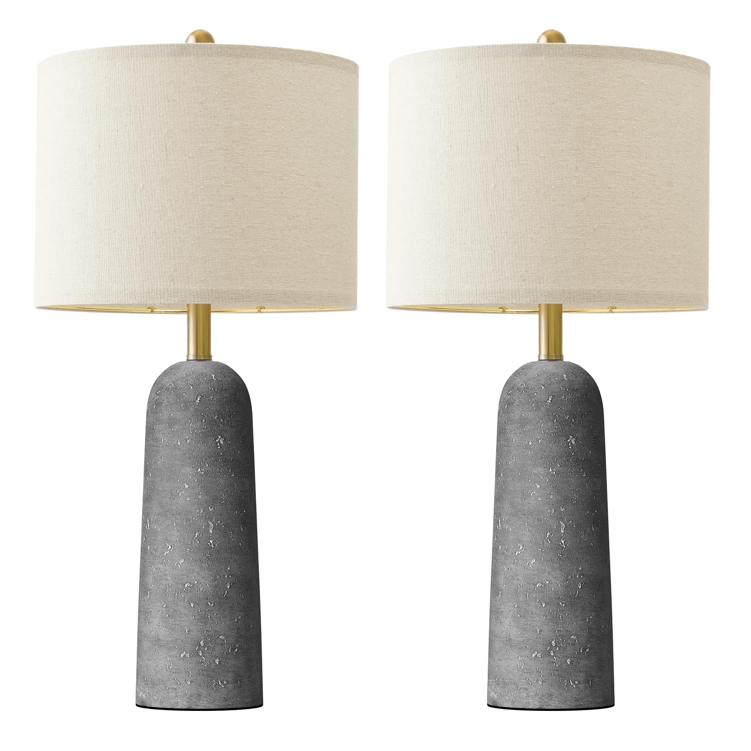BOBOMOMO Modern Table Lamps Gray Resin