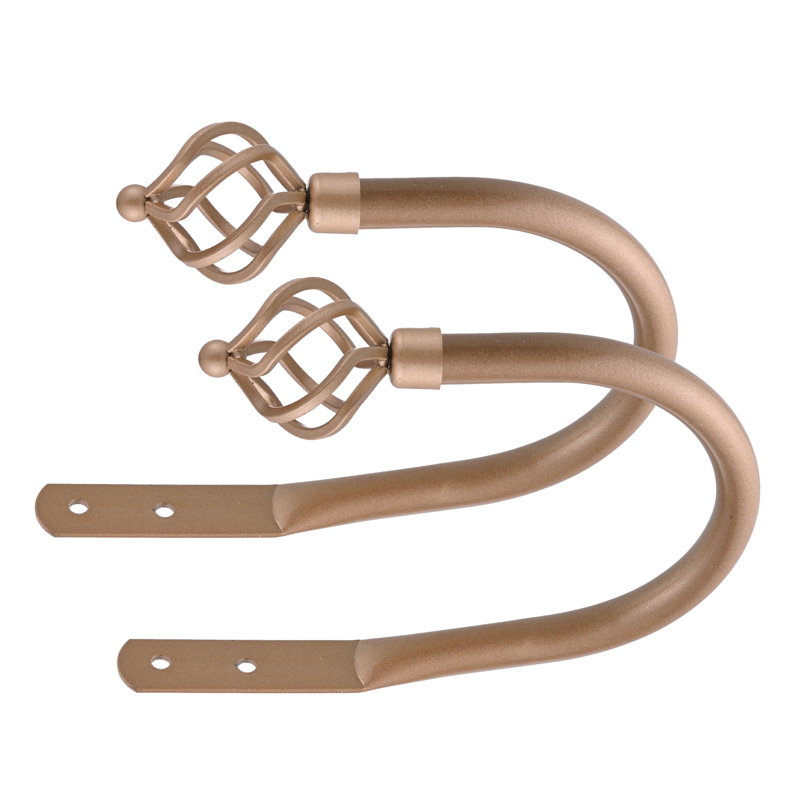 Lister Cartwright Light Bronze(Cage) Curtain Hold Backs 2 X Metal Curtain Holdback Decorative Drapery All Fixing Inc (Light Bronze, Elemental Cage)