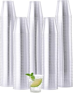JOLLYCHEF 500 Pack 1.5oz Clear Disposable Plastic Shot Glasses - Durable for Whiskey, Parties, Tasting & Food Samples