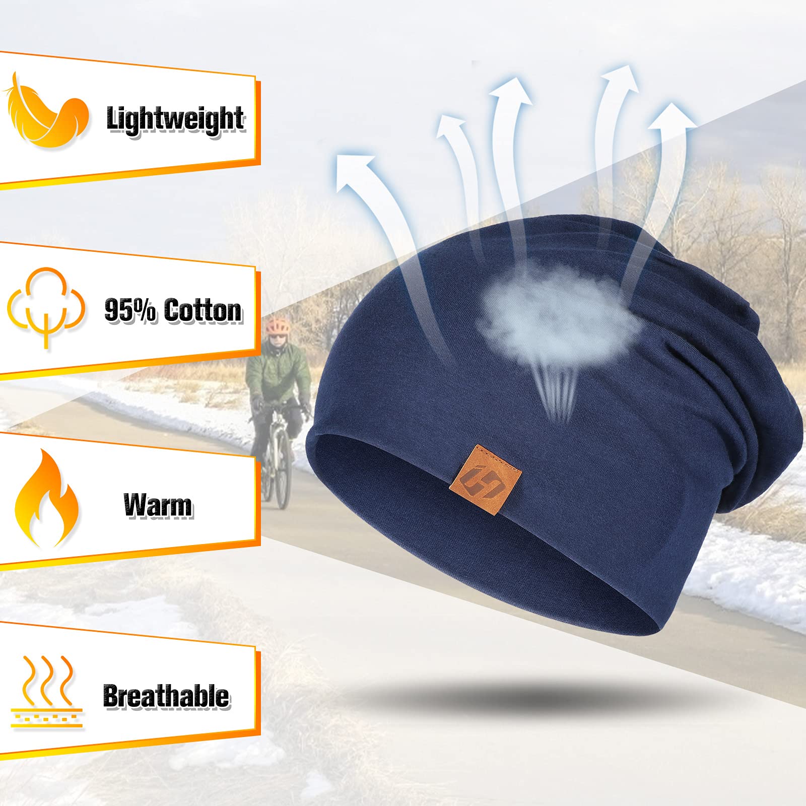 HASAGEI Berretto da donna leggero morbido unisex Slouch Beanie elastico berretto da uomo per tutte le stagioni