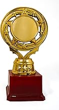 Earth Design Trophy with Fiber Finish- 24cm, Customized Multipurpose Gold Winner Trophy for Events & Ceremonies, Best Events Trophy, Appreciation Gift for Best Women (Size: 24cm x 6cm x 6cm)