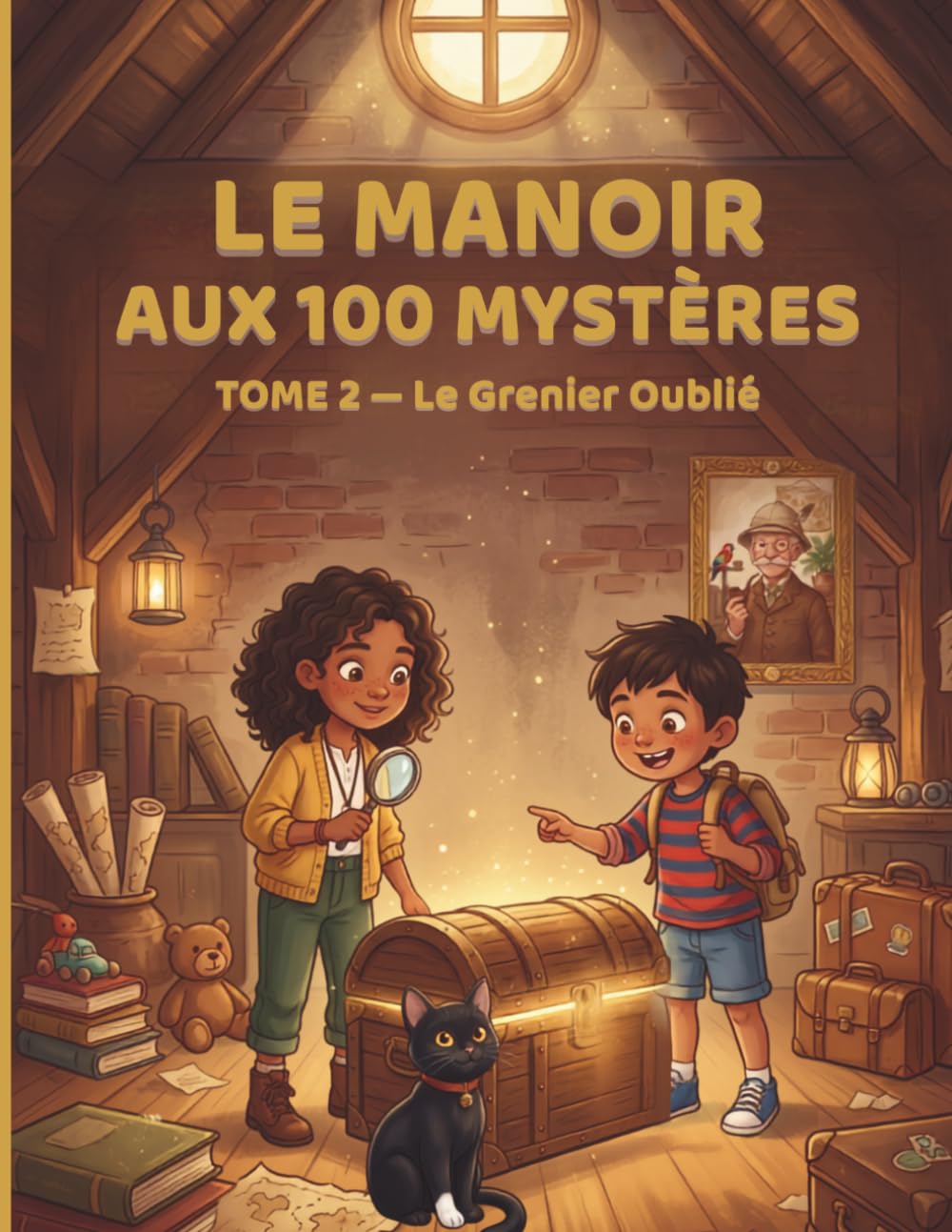 Le Manoir aux 100 Mystères – Tome 2 : Le Grenier Oublié: 20 énigmes et enquêtes illustrées pour enfants de 6 à 8 ans
