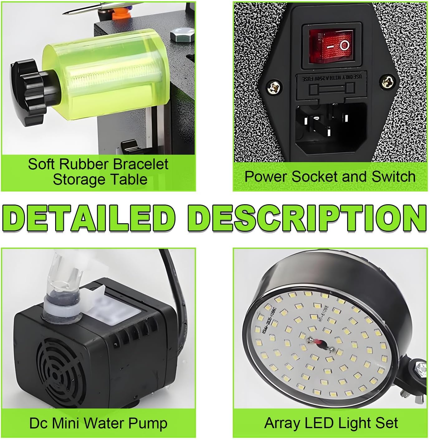 Desktop Jewelry Polisher,Electric Gold and Silver Polisher,5-Speed Water-Cooled Polishing,90W Variable Transmission 0-450RPM, for Metal Handicrafts Polishing 220V