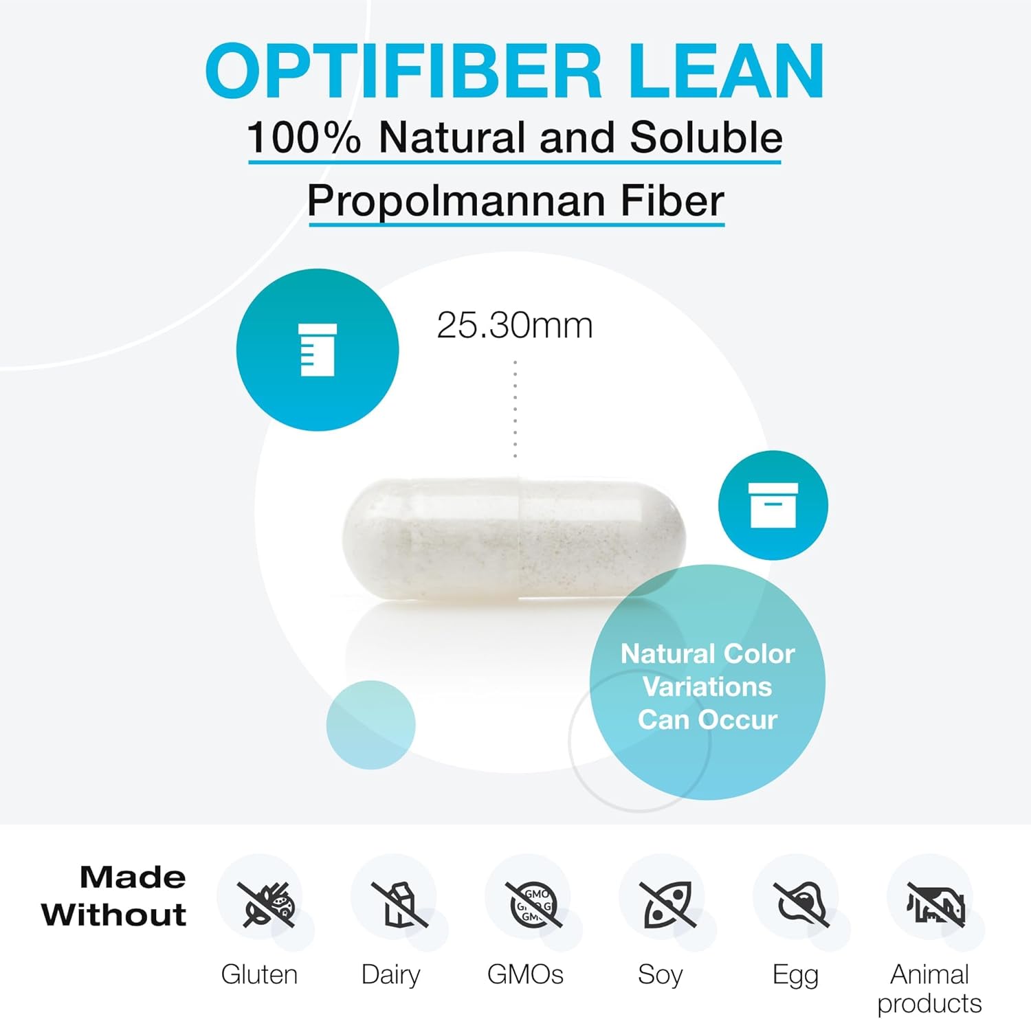 XYMOGEN OptiFiber Lean - Daily Fiber Supplement for Digestive Health & Regularity Support* - Soluble Propolmannan Fiber - Non-GMO, Gluten-Free, Vegan - 120 Capsules