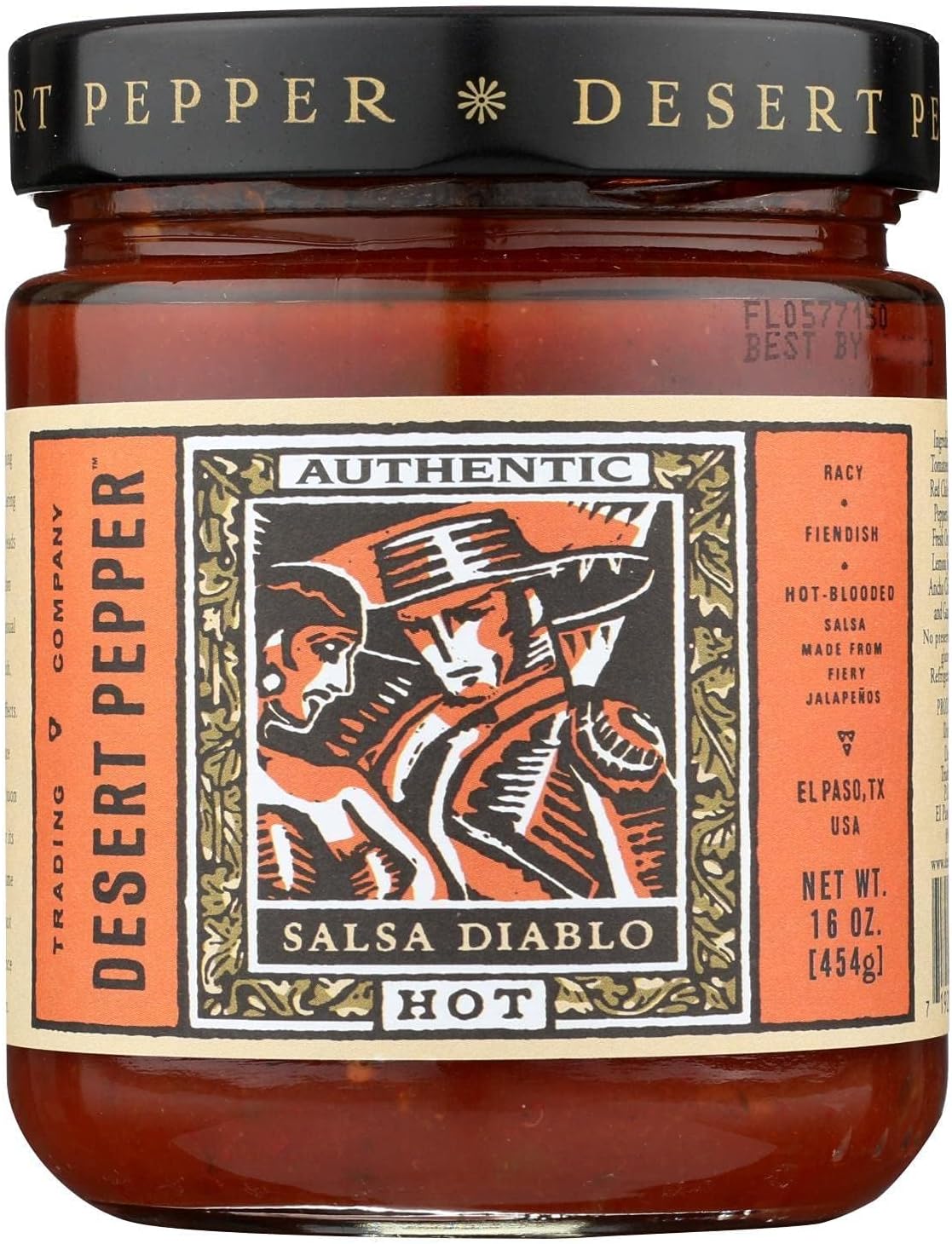 Desert Pepper Salsa Diablo Hot, 16 Ounce (Pack of 6)