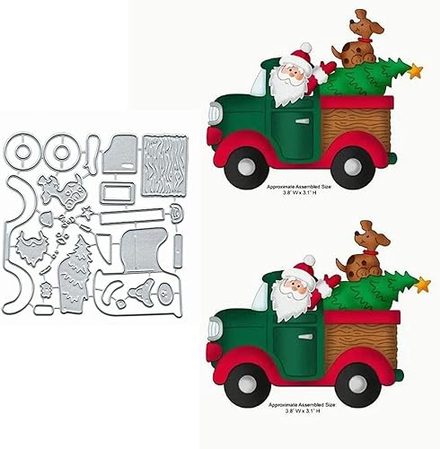 Troqueles de metal con diseño de árbol de Papá Noel para automóvil, diseño de copos de nieve de Navidad, plantillas cortadas para manualidades,