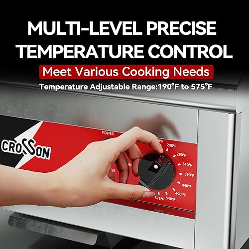 Miniatura 4 de CROSSON Plancha eléctrica comercial de 16 pulgadas, parrilla eléctrica superior plana de 120 V1750 W, placa de cocina cromada antiadherente de 25