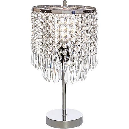 Amazon Com Tadpoles Modern Chandelier Table Lamp Decorative Office Desk Lamp Nightstand Room Lamp Bedside Night Light Lamp White Diamond Home Kitchen