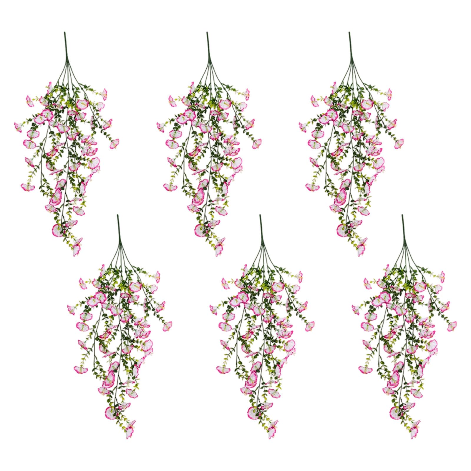 TFAOYS 6Pcs Artificial Hanging Flower Plant for Garden Yard Patio Wedding Artificial Hanging Plant for Outdoor and Indoor Wedding Party Centerpieces