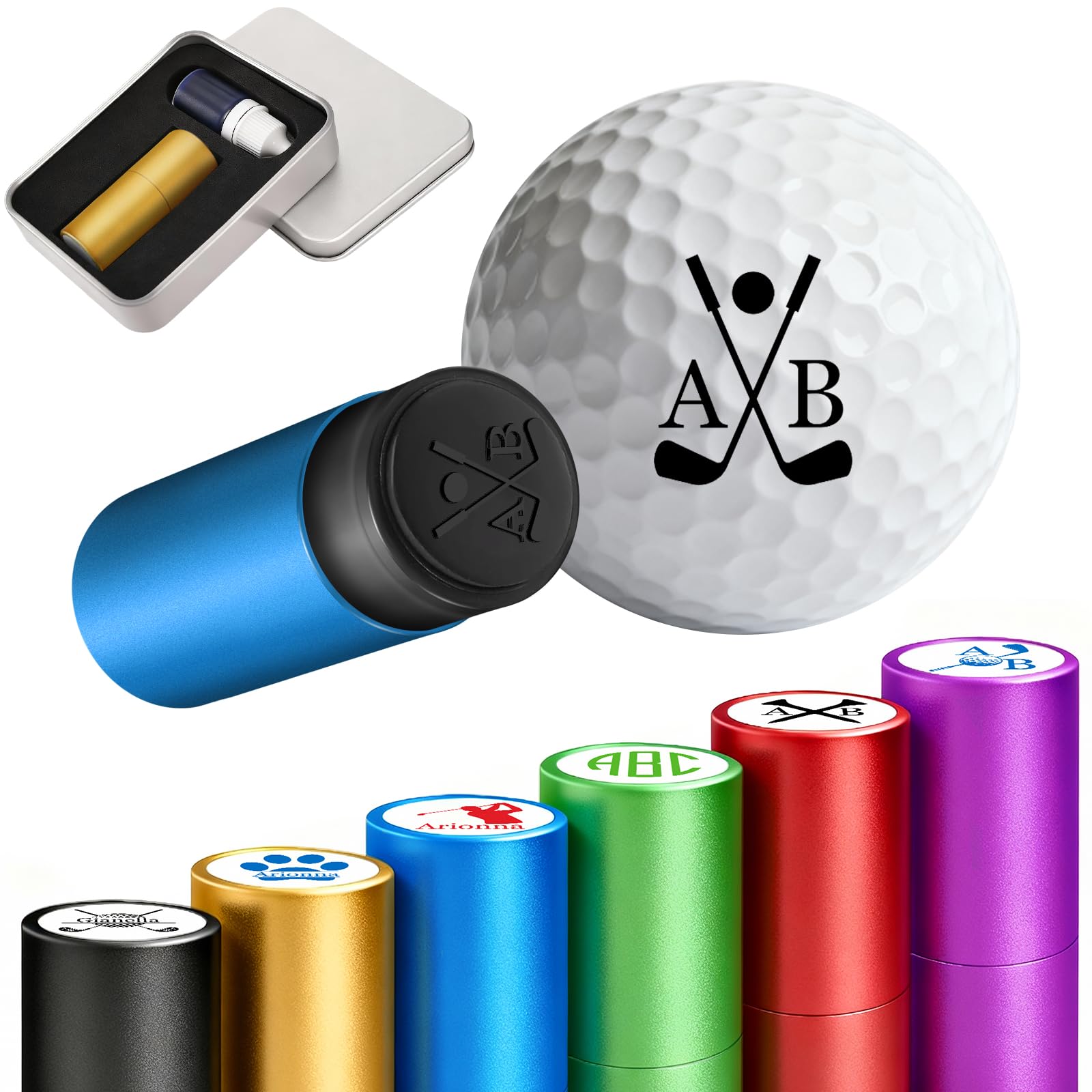 Custom Golf Ball Stamp Personalised Golf Marker with Logo Name Quick-Dry