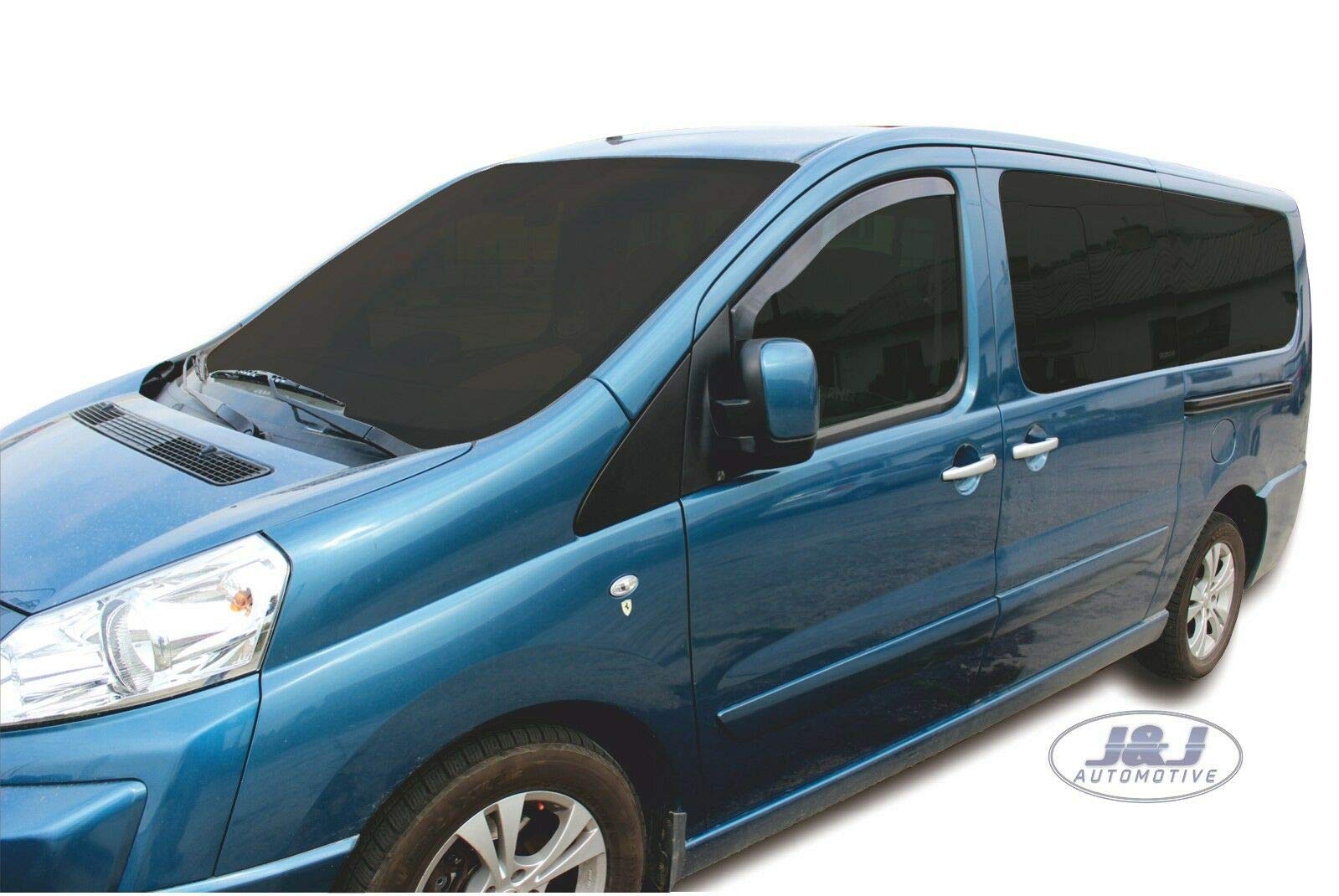 J&J AUTOMOTIVE Windabweiser passend für Citroen Jumpy 2 2007-2016 2tlg, Heko Regenabweiser Vorne Getönt Dunkel Passform