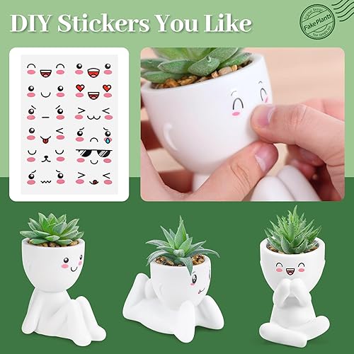 Miniatura 3 de Der Rose 3 paquetes de plantas artificiales suculentas artificiales para habitación, baño, hogar, oficina, escritorio, accesorios de decoración