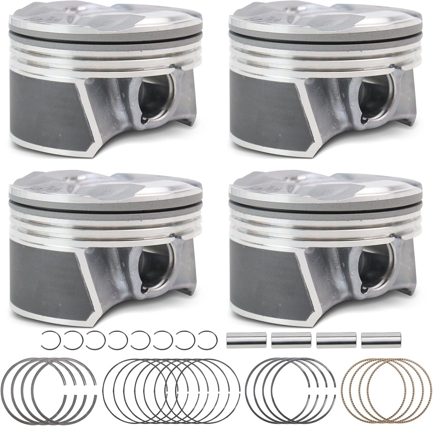 4 PCS Piston Ring Set Replace Compatible with MINI Cooper Countryman Peugeot 207 308 3008 5008 118i 120i N18 B16 1.6L 2010-2016 After-Market Parts Replacement # 11257601181 11257584117 11257601077
