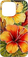 Vista 31 de Hawaiian Tropical Yellow Red Hibiscus Plumeria Case for iPhone 17