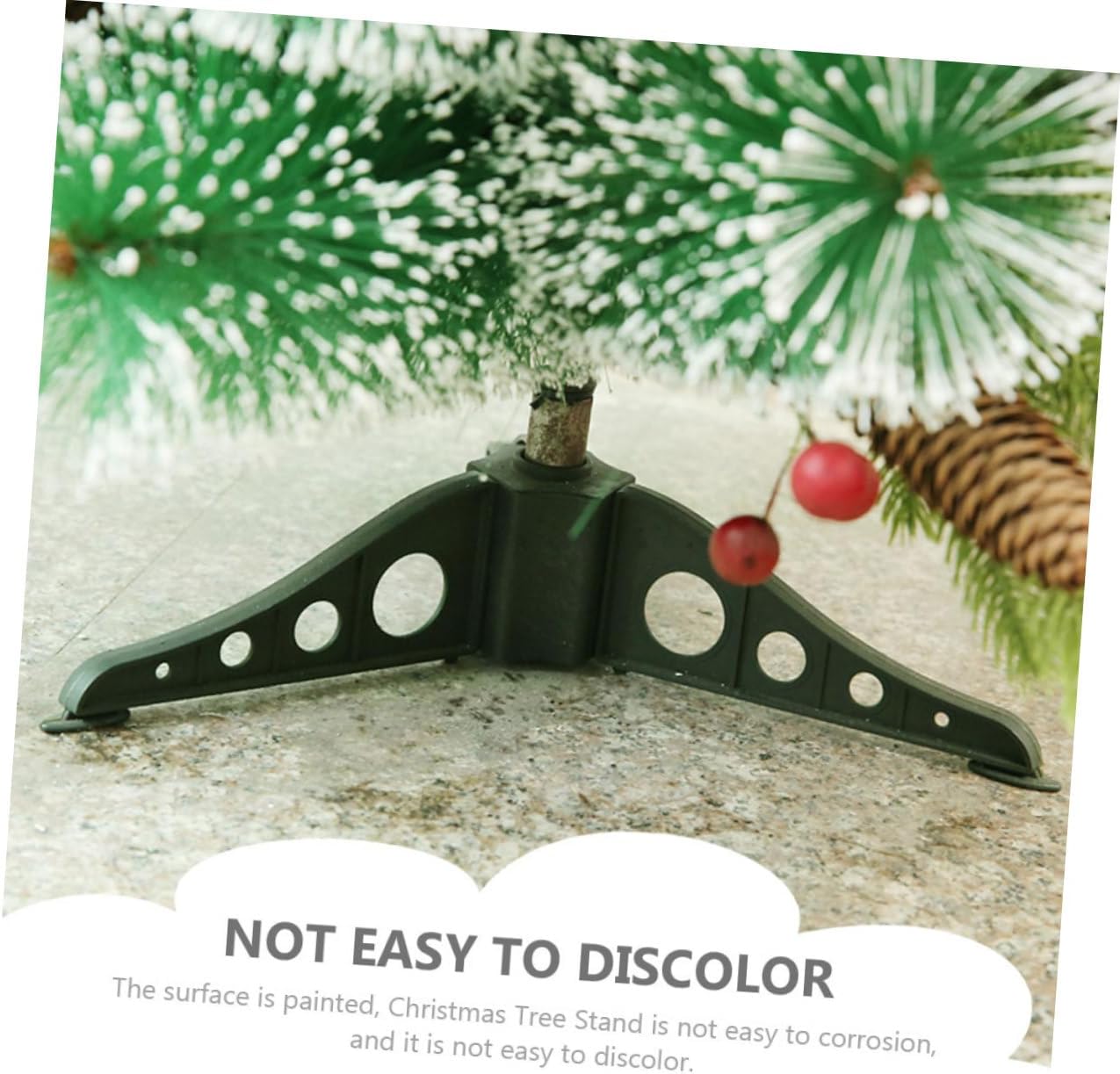 PRETYZOOM 2pcs Christmas Tree Stand Stable Base Bracket for Artificial Trees for Holiday Decorations Green for Use