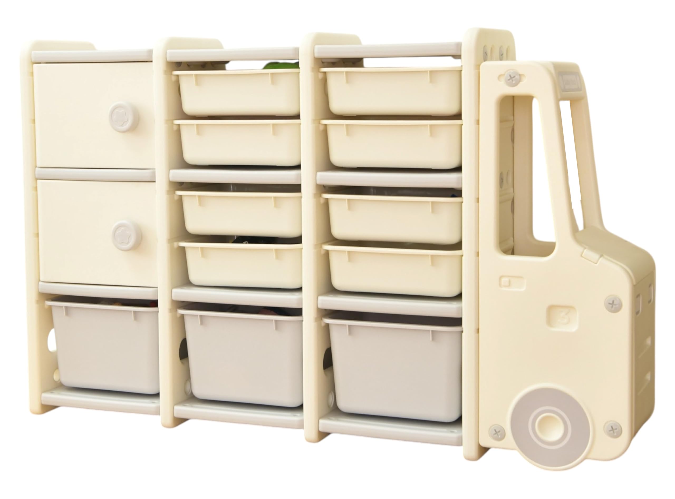 Amazon.co.jp: ビータ(Vita) トラック型おもちゃ入れ アイボリー (大