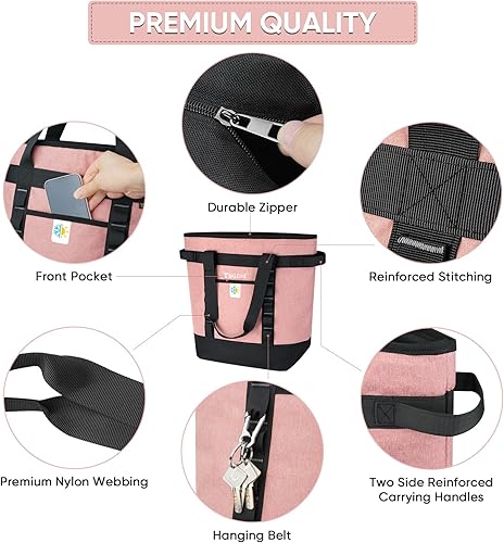 Miniatura 6 de BALEINE Bolsa térmica térmica de alta resistencia plegable suave, bolsa de comestibles portátil con aislamiento térmico, bolsa aislada de viaje,