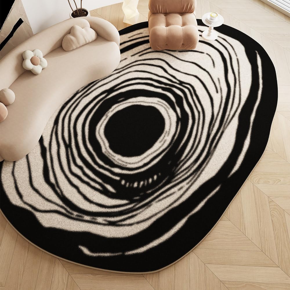 Tapis décoratif de salon moelleux et épais pour sol de chambre