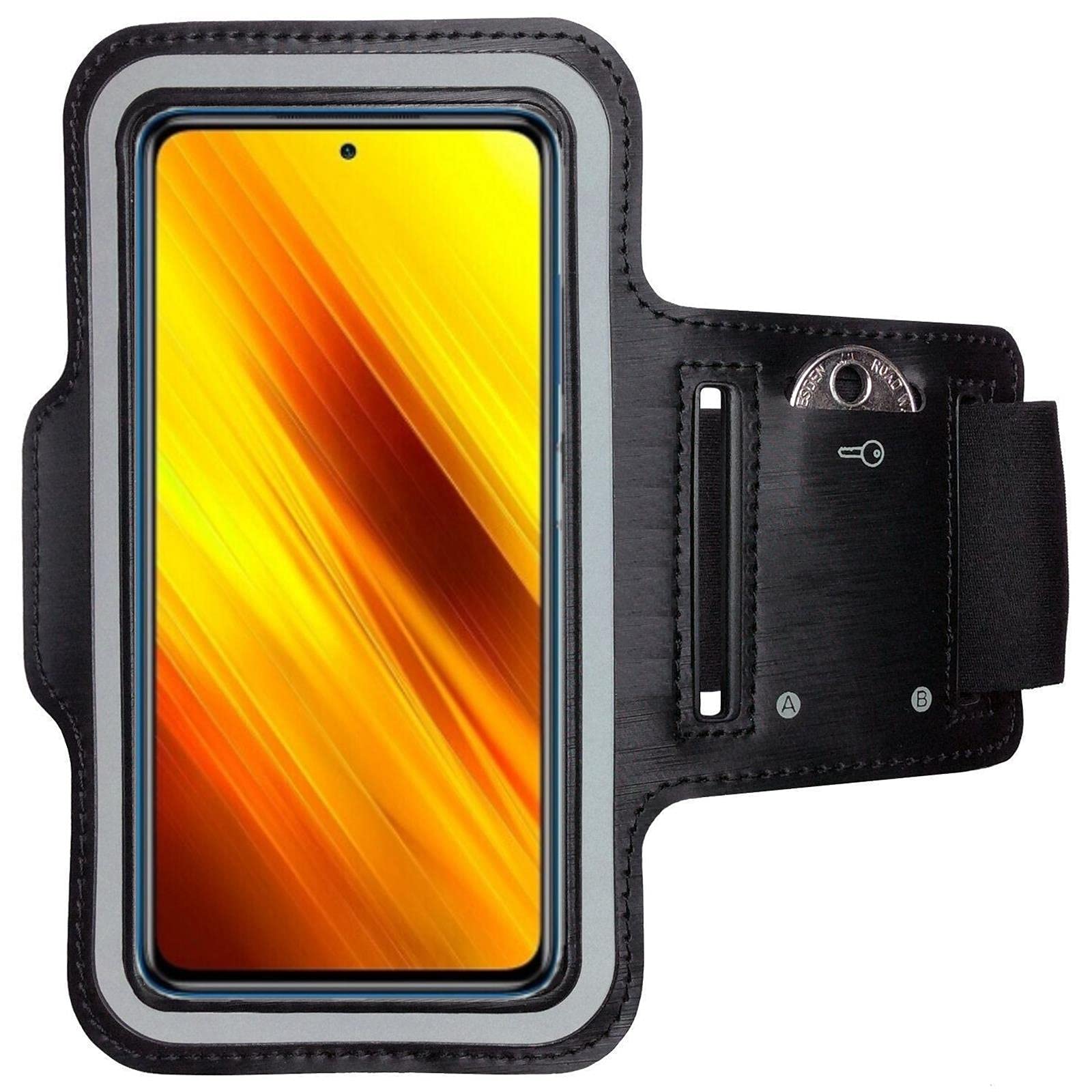 CoverKingz Bracciale sportivo per Xiaomi Redmi Note 13 – Borsa da braccio con scomparto per chiavi, supporto per braccio, sportivo, colore nero CoverKingz Bracciale sportivo per Xiaomi Redmi Note 13 – Borsa da braccio con scomparto per chiavi, supporto per braccio, sportivo, colore nero