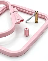 Vista 5 de Nurge 5 aros cuadrados grandes de plástico para bordar, aro de costura cruzada, aro de aguja perforadora, multicolor