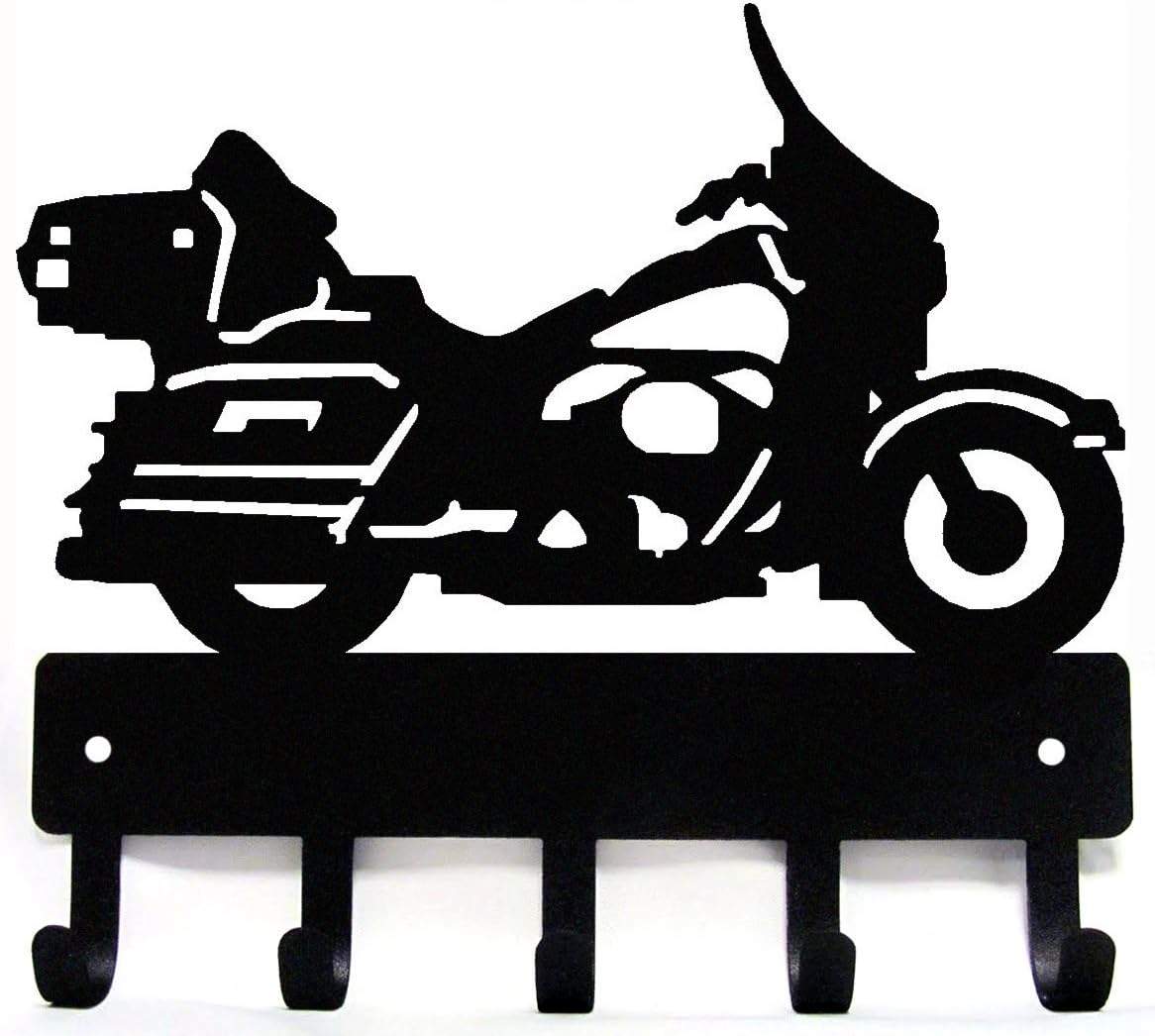 Touring Motorcycle Motorbike #3 - Key Rack Holder for Wall - 9 inch Wide - Made in USA