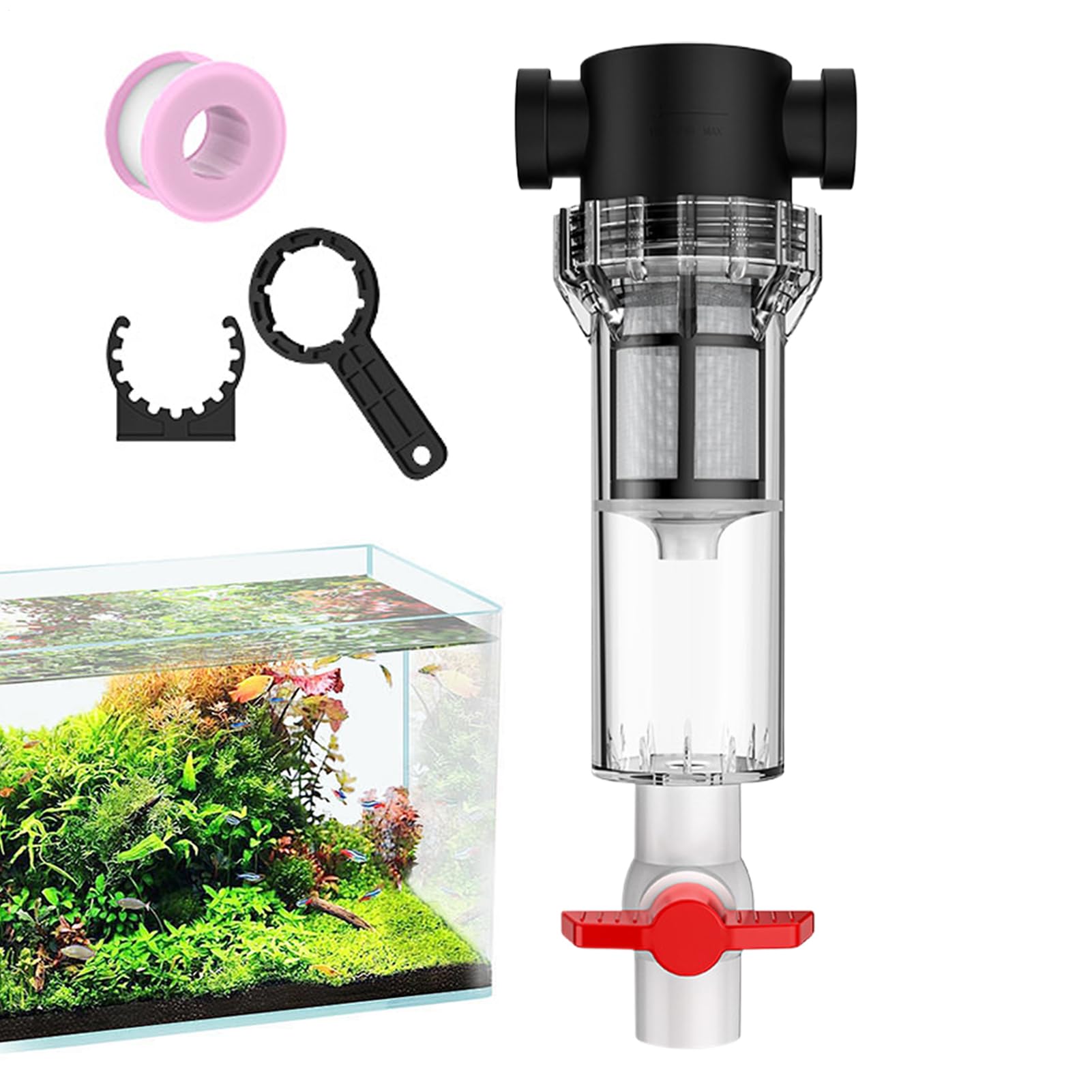 Filtre pour aquarium et collecteur de déchets pour poissons d'eau douce et salée