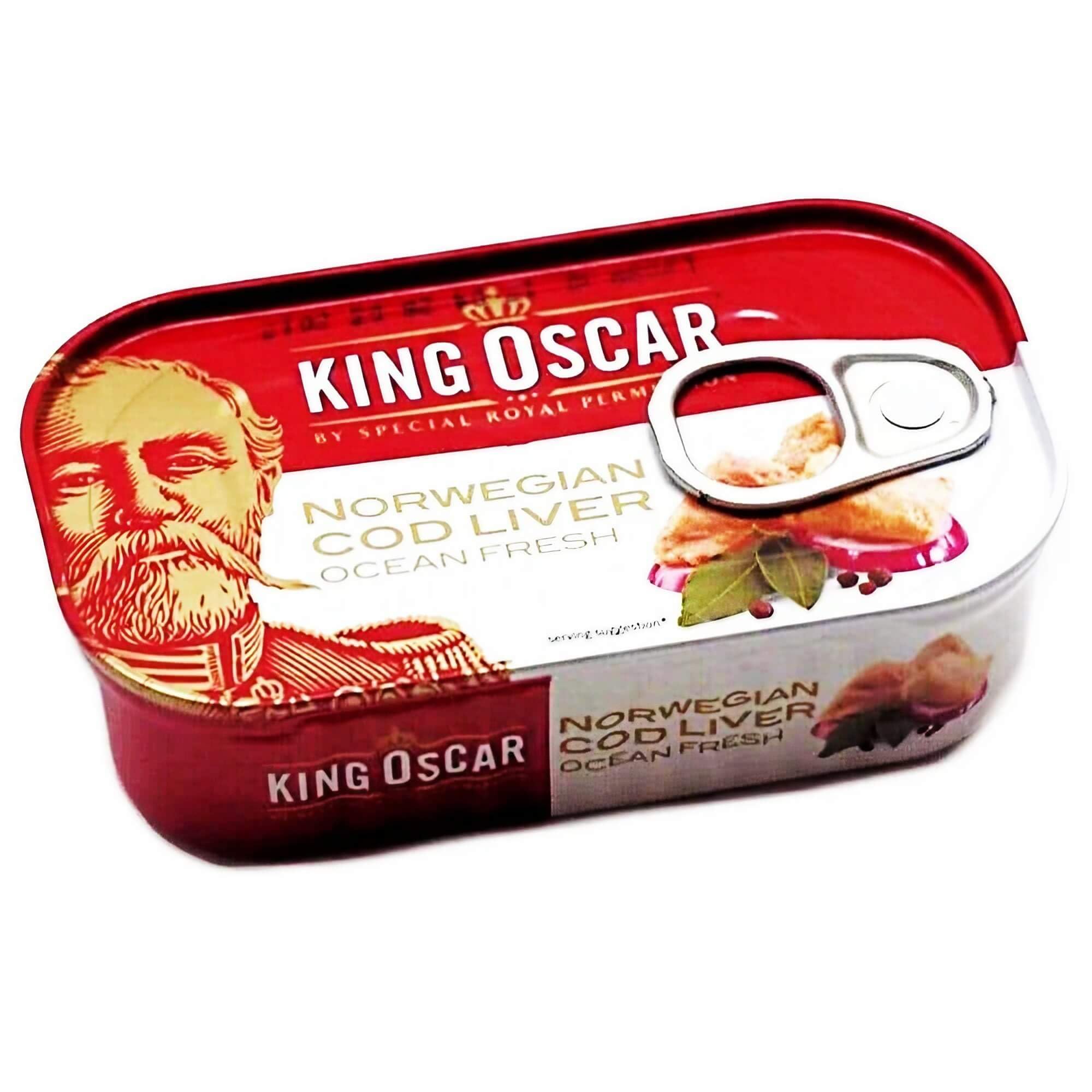 King Oscar - Hígado de bacalao islandés en su propio jugo y aceite, 12 unidades (12 x 121 g)