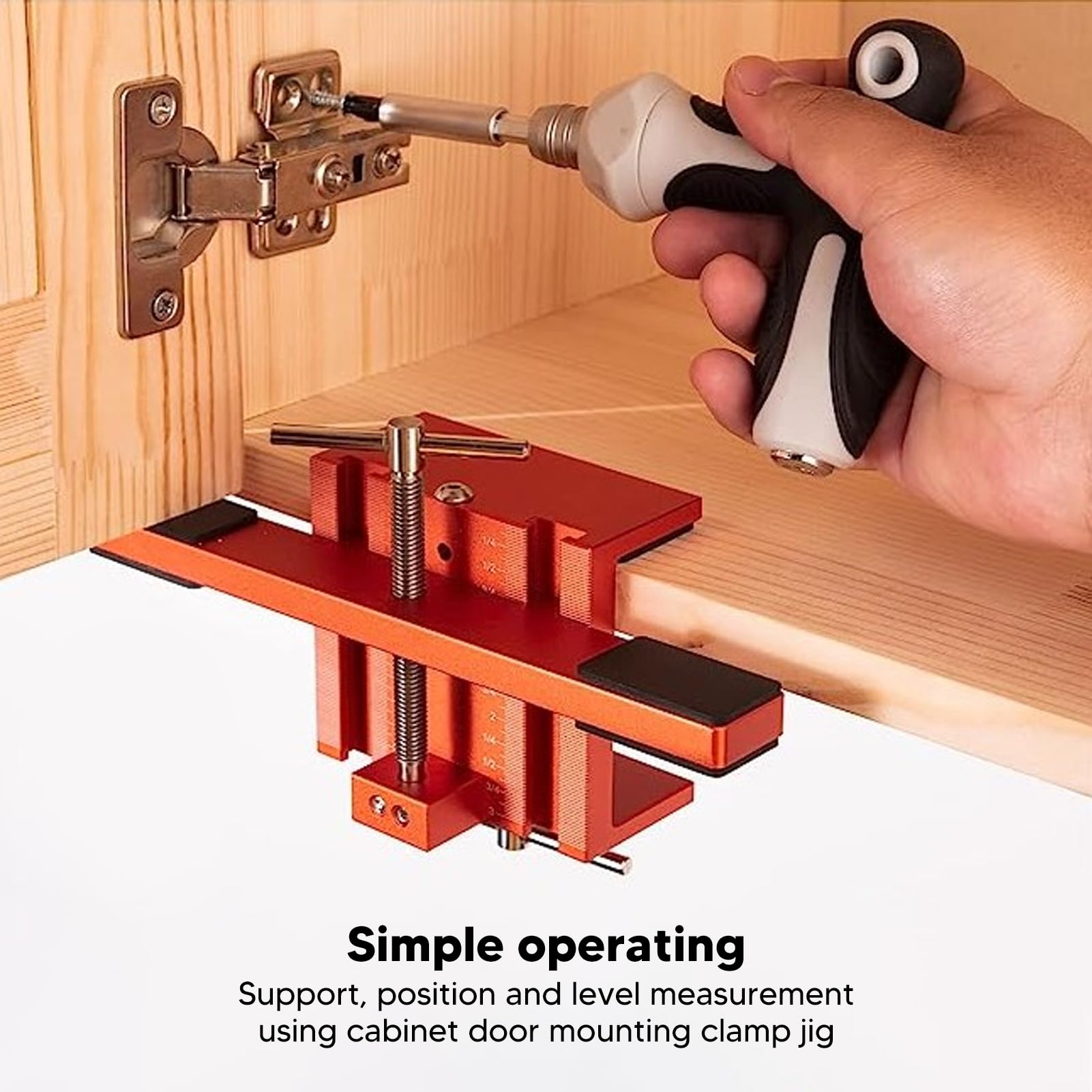 Maschera Per Installazione Porte Armadio In Alluminio - Sistema Guida 2 In 1 Con Punta Inclusa, Fori Precisi Da 10 Mm