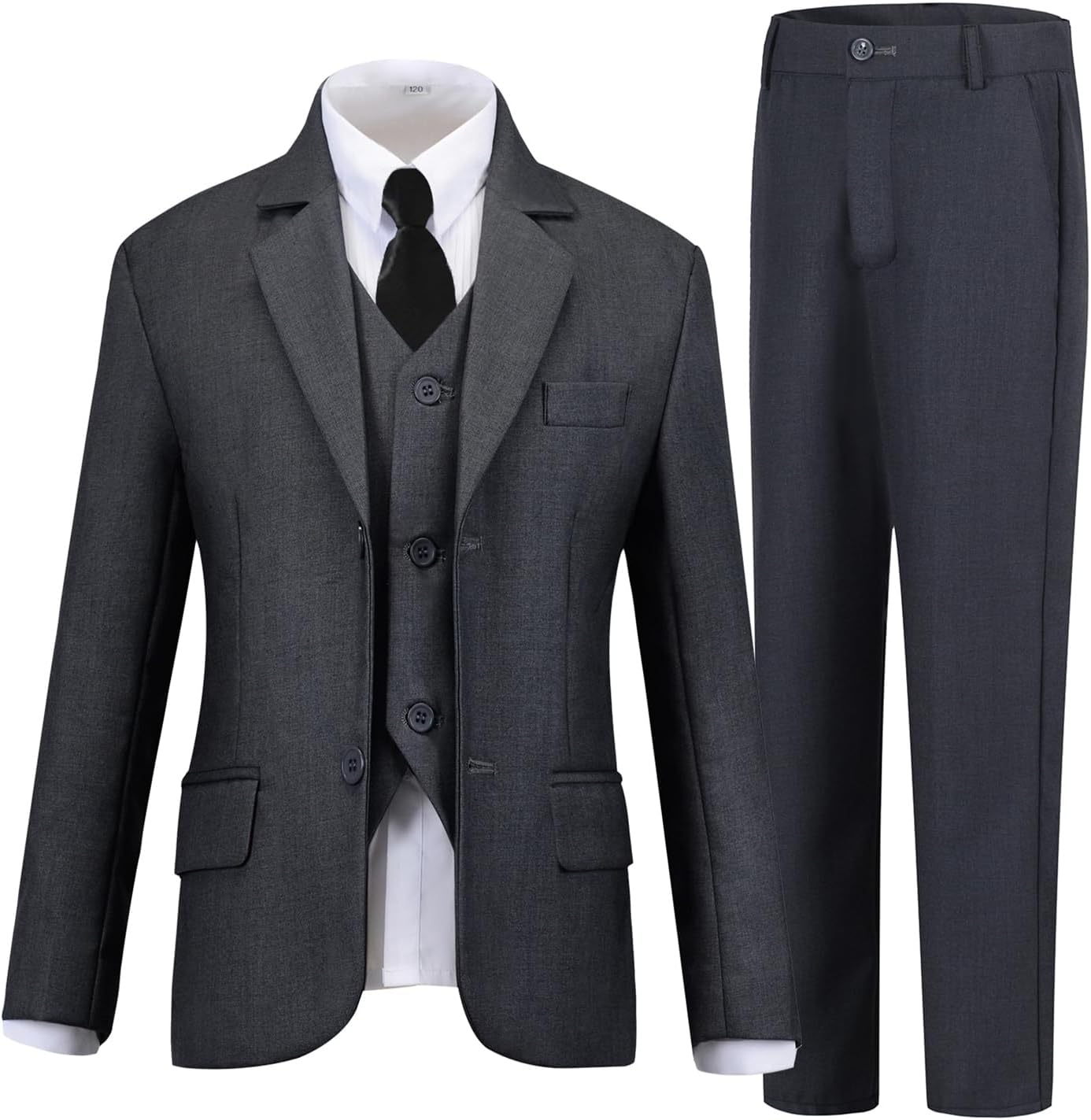 Boys Suits 5 Piece Formal Suit Set Slim Fit Formal Dress Clothes Ring Bearer Outfit for Kids