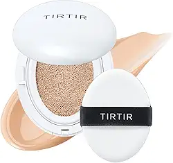 TIRTIR My Glow Cream Cushion #21N Ivory 0,6 oz (18 g) 24 horas de brilho orvalhado de longa duração