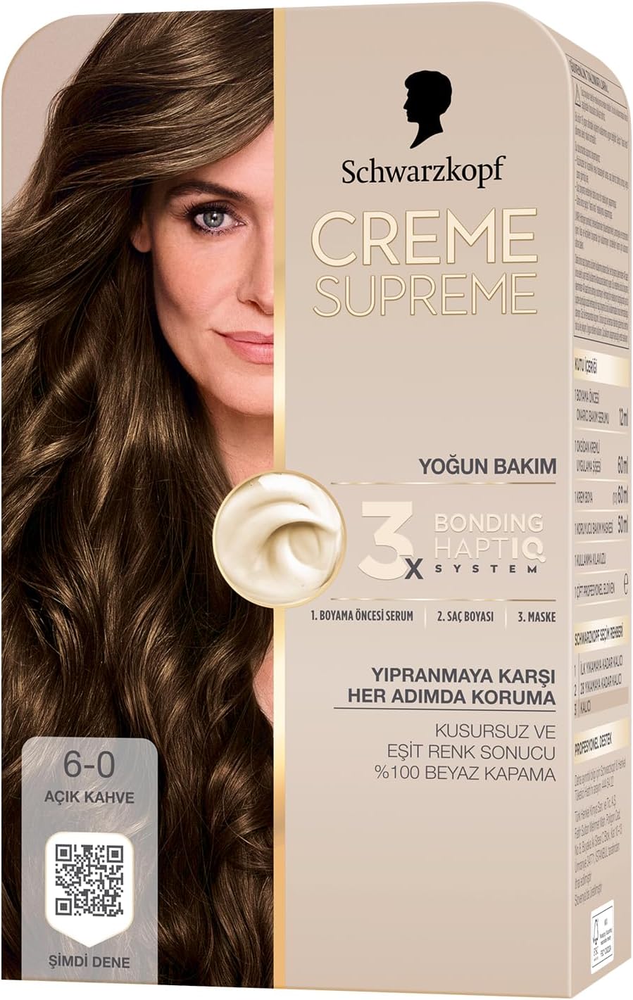 Schwarzkopf Creme Supreme Saç Boyası 6-0 Açık Kahve