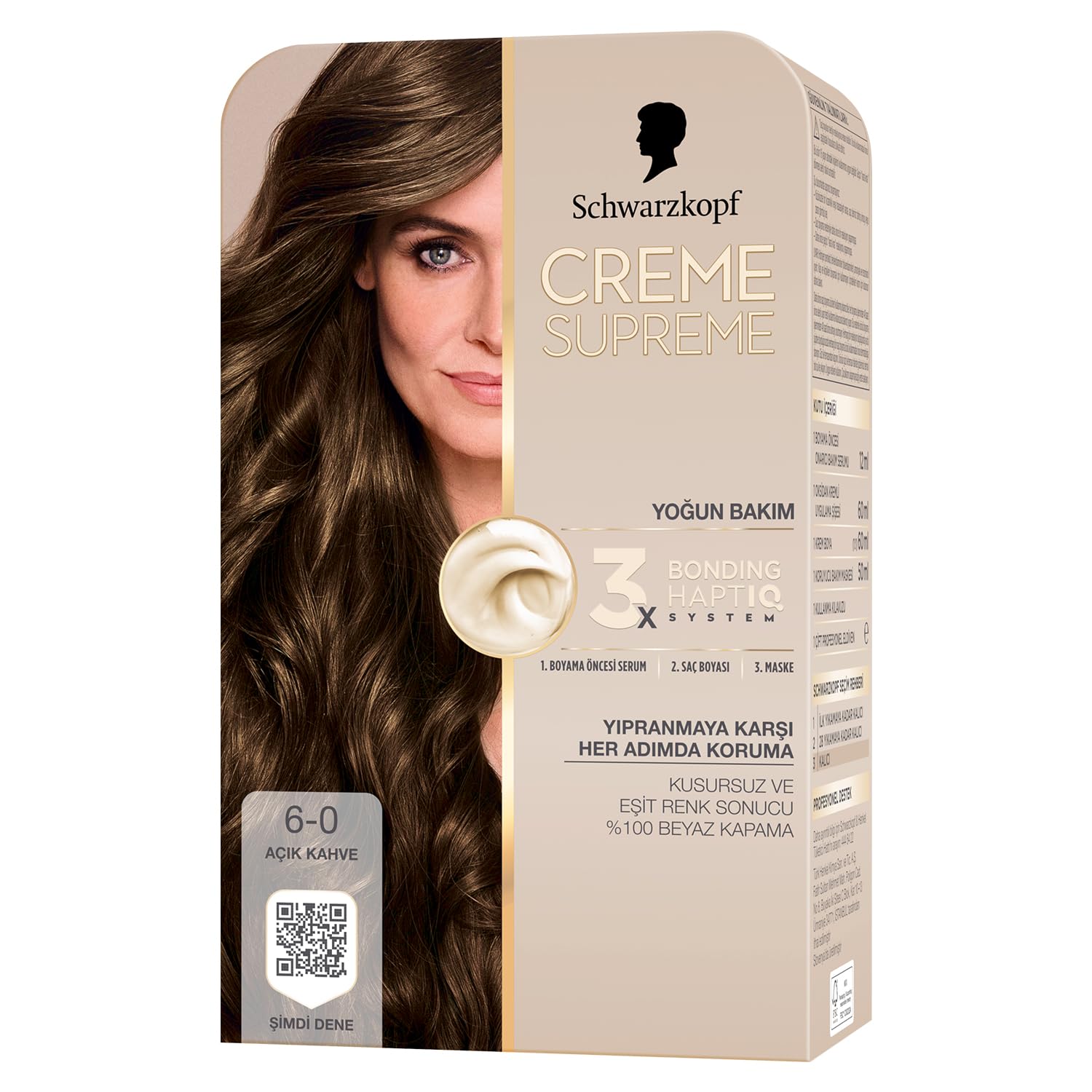 Schwarzkopf Creme Supreme Saç Boyası 6-0 Açık Kahve