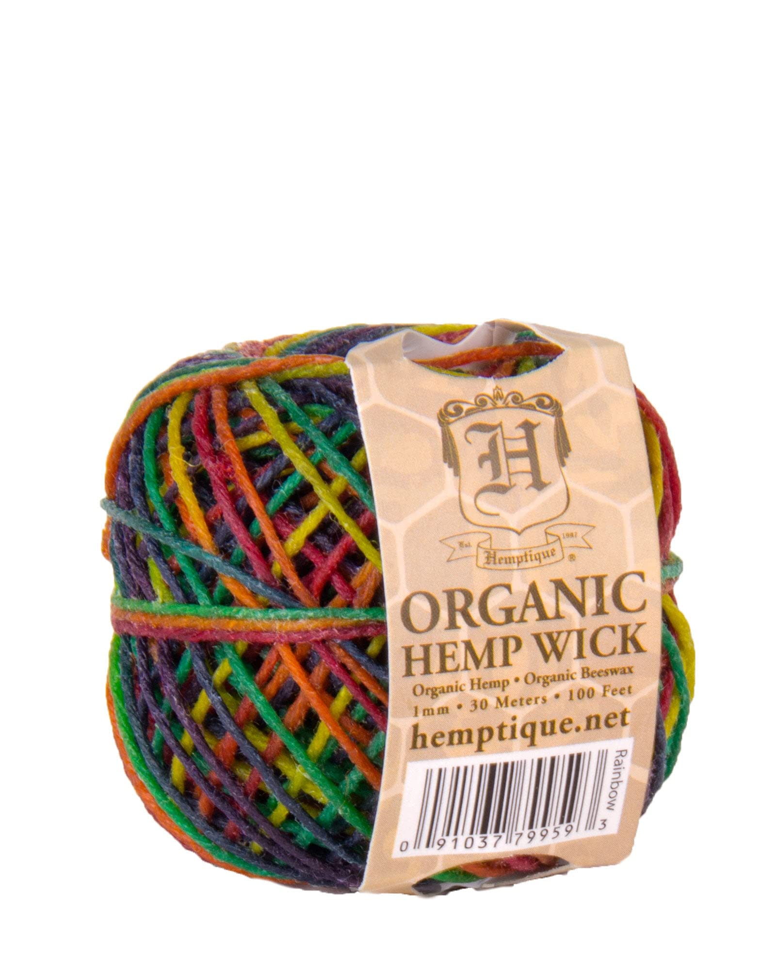 Hemptique Hemp Beeswaxed Hemp Wick Balls (Rainbow, 20)