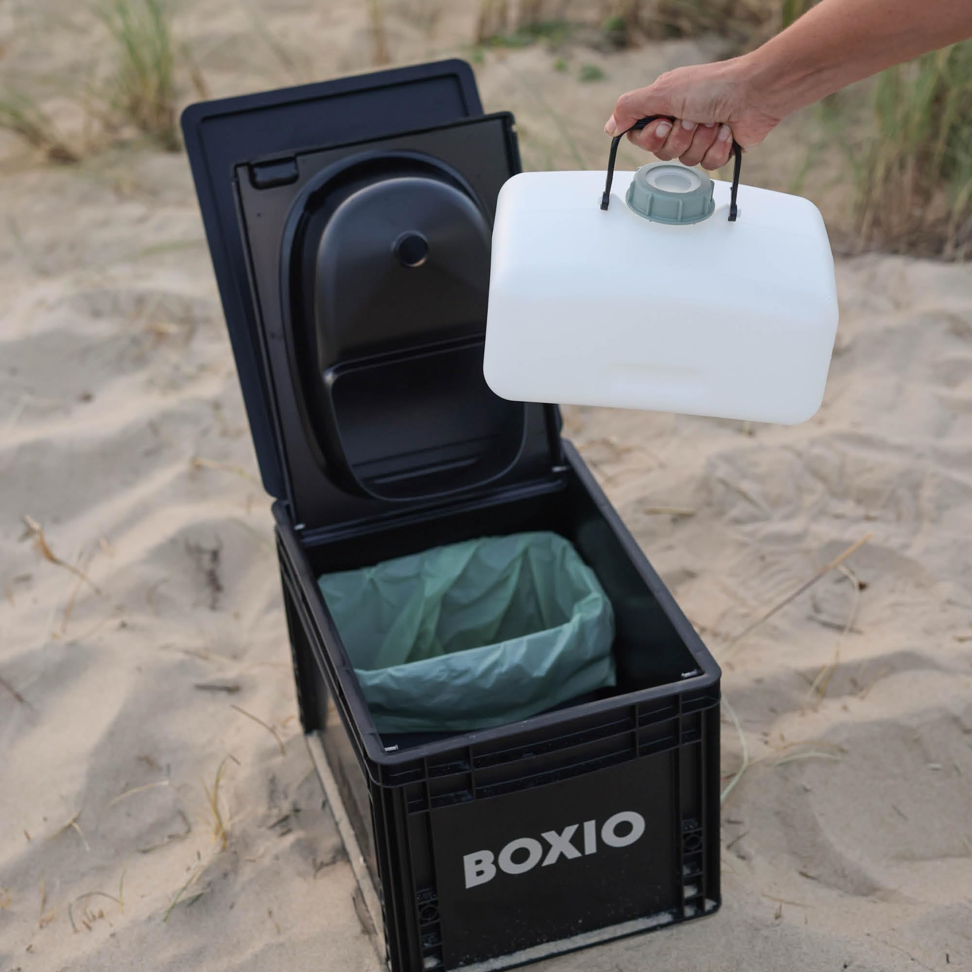 BOXIO - Refill Pack : 2X litière Chanvre, 3X Sacs Bio 10L – Accessoires pour Toilettes sèches, Compost ou séparation, sciure, Sacs Bio. Idéal pour Le Camping, Jardin ou en Voyage.