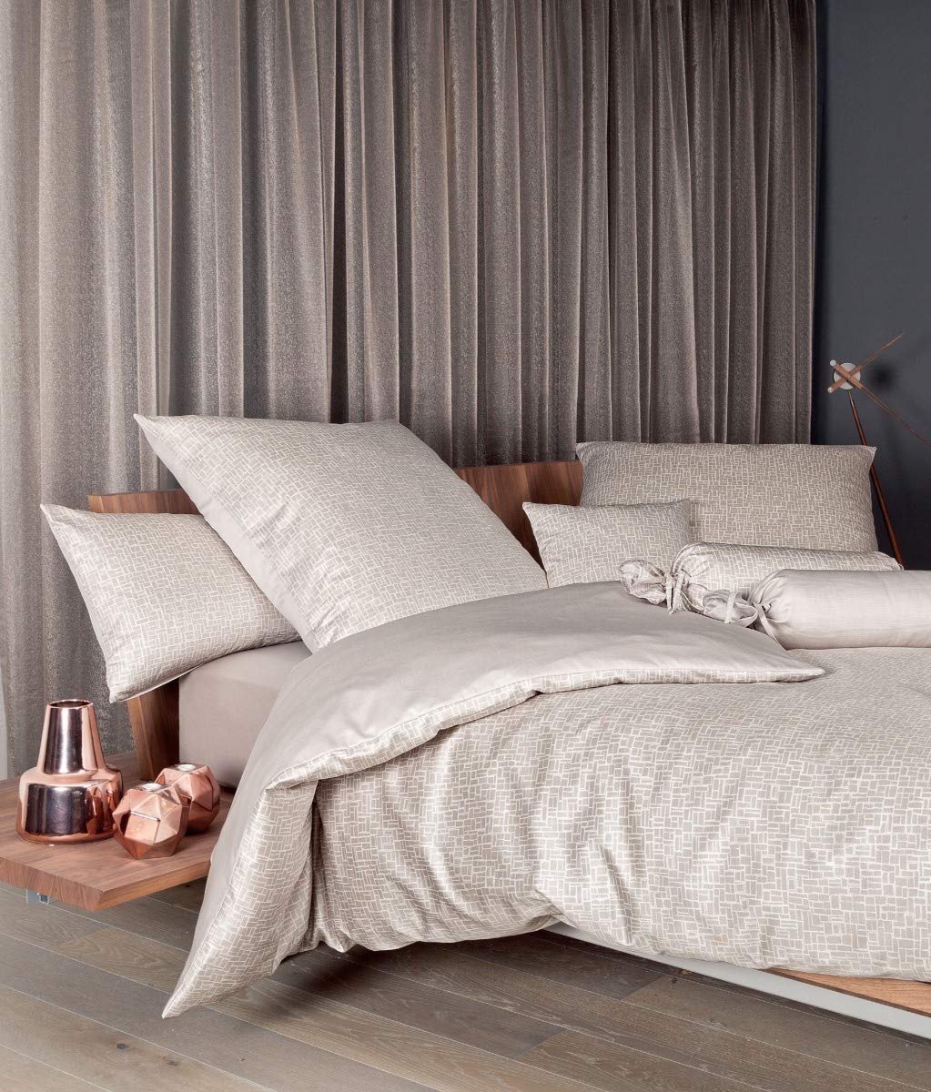 Janine pościel MESSINA 43029, rozmiar 155x220 cm, kolor 07 taupe, mako-satyna