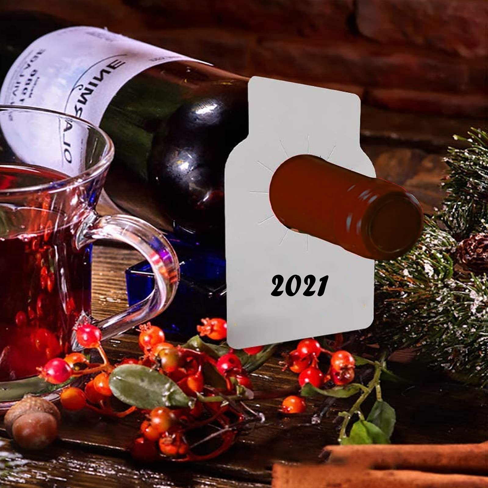 200 Pezzi Etichette per Bottiglie, Etichette per Bottiglie di Cantina, Etichette di Vino Etichettatrice, per Cantina/Appassionato di Vino/Collezionista