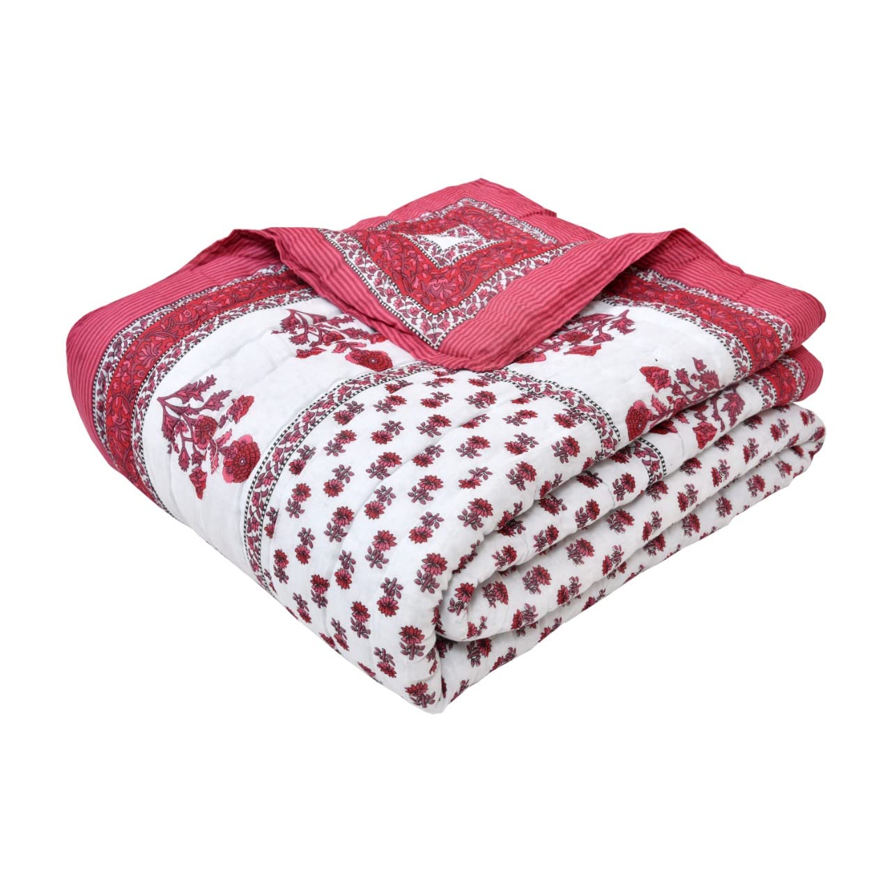 Buy SJ Art & Crafts 410 TC Double Bed Organic Cotton Quilt for Winter
