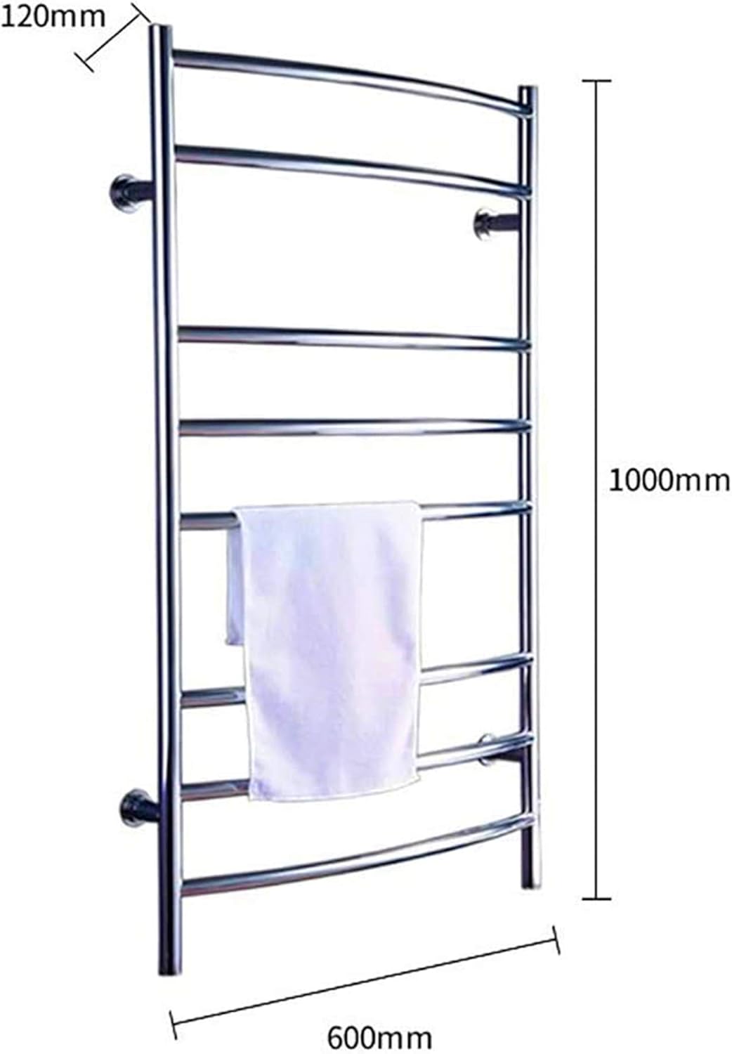 Electric Towel Rack, Heated Towel Rack Wall Mounted Stainless Steel with 8 Heated Bars Towel Warmer Bathroom Accessories