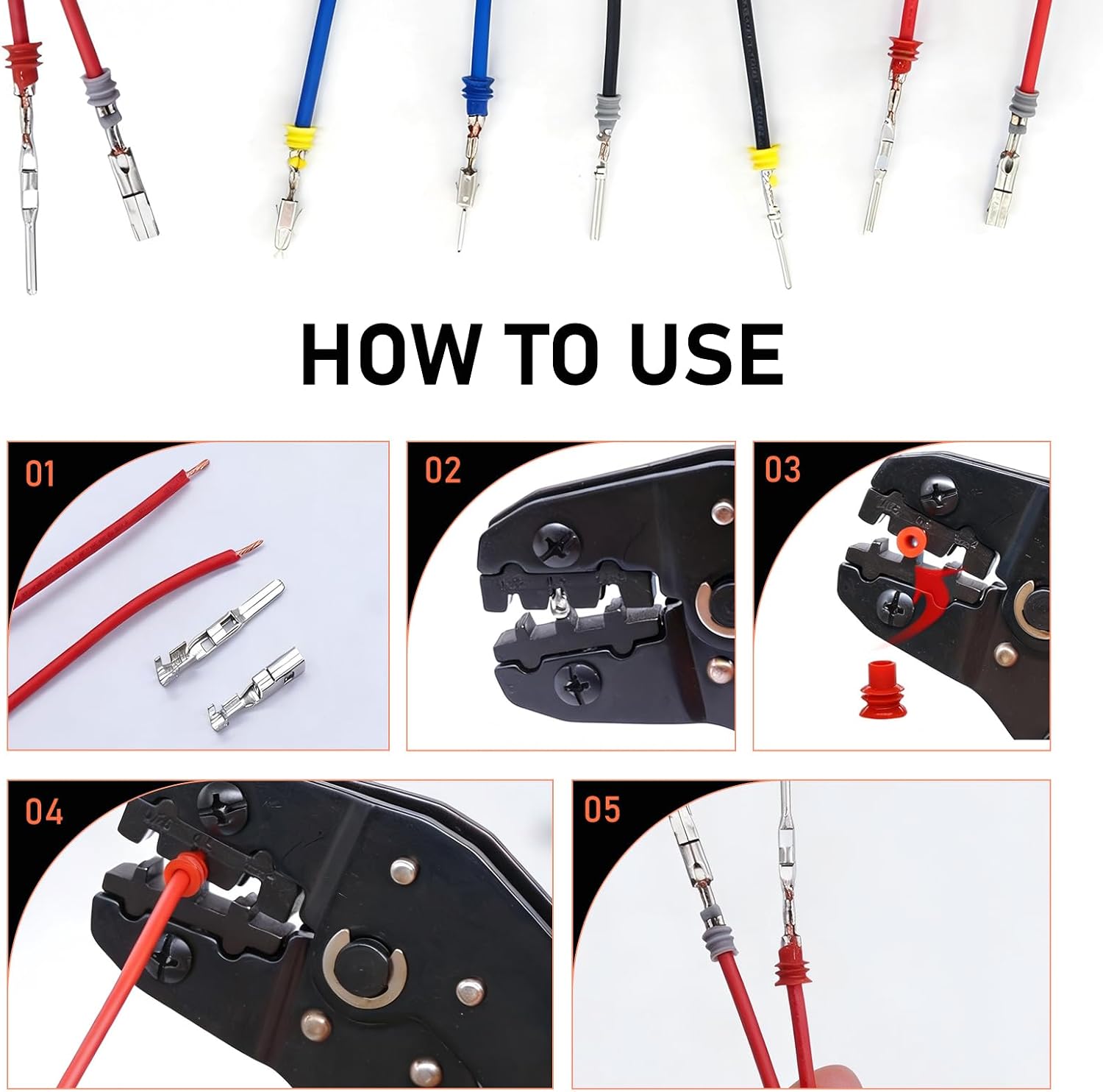 WZP 500PCS Connector Terminal Pin Wire Harness Pins, 26Type Car Electrical Wire Terminal Pins Connector Kit, 1/1.5/1.8/2.2/2.3/2.8/3.5mm Male Female Crimp Pin, Universal for Cars Motorcycles Trucks