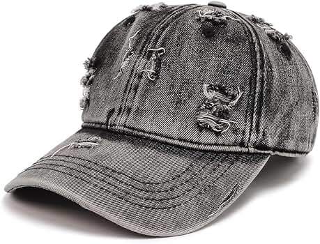 Bee Love Honey Distressed Adjustable Washed Denim Mens Dad Trucker Hat Baseball Ball Cap For Men - View #7