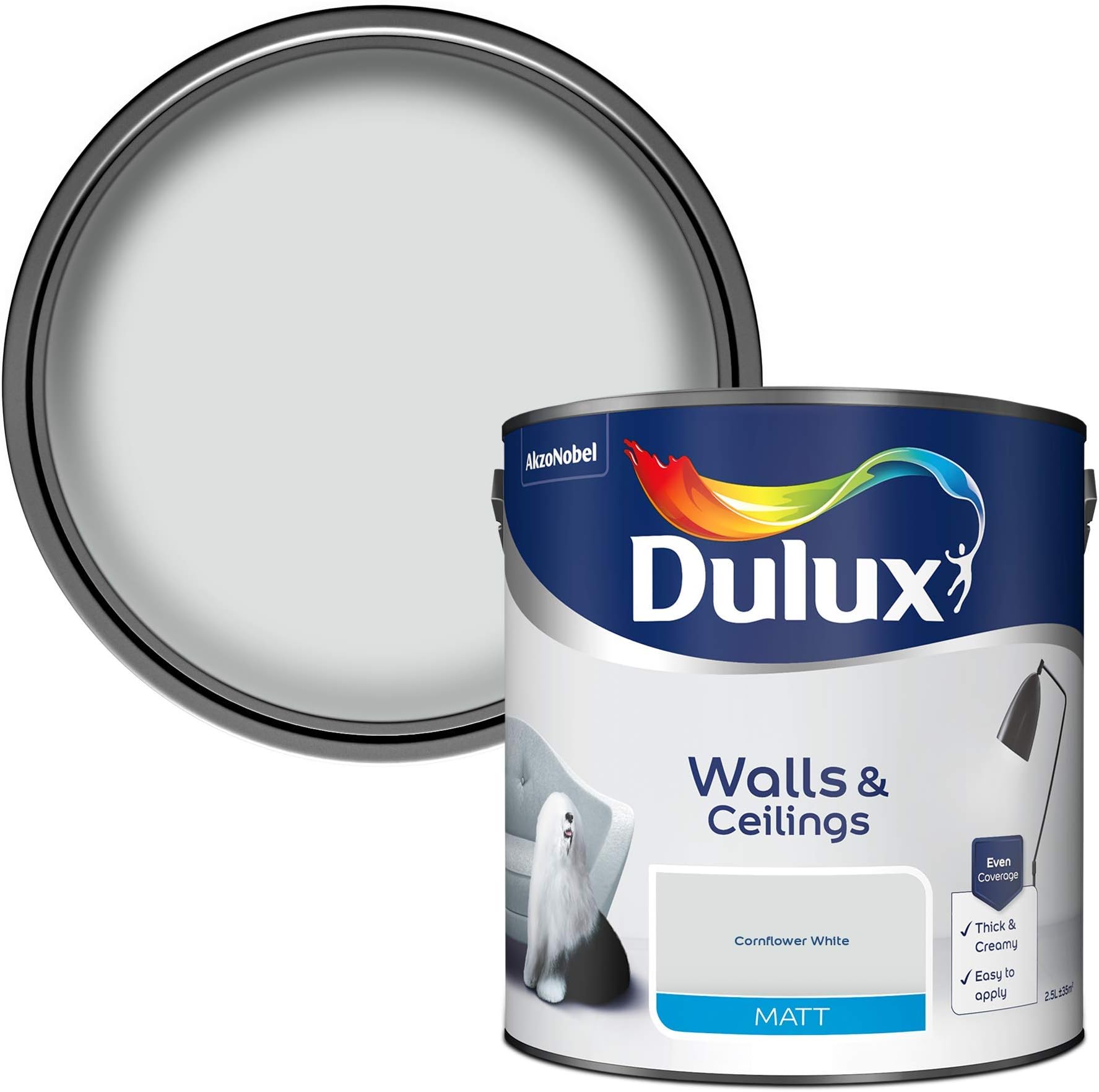 Dulux 403201 Easycare Washable & Tough Matt Emulsion Paint For Walls
