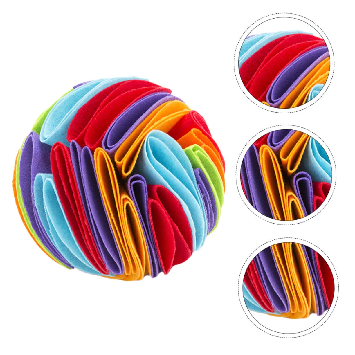 Angoily 2piezas Juguete Interactivo para Perros Bola Olfativa Fugas De Comida Juguete De Masticar para Mascotas para Casa y Jardín Material De Fieltro Resistente y Colorido