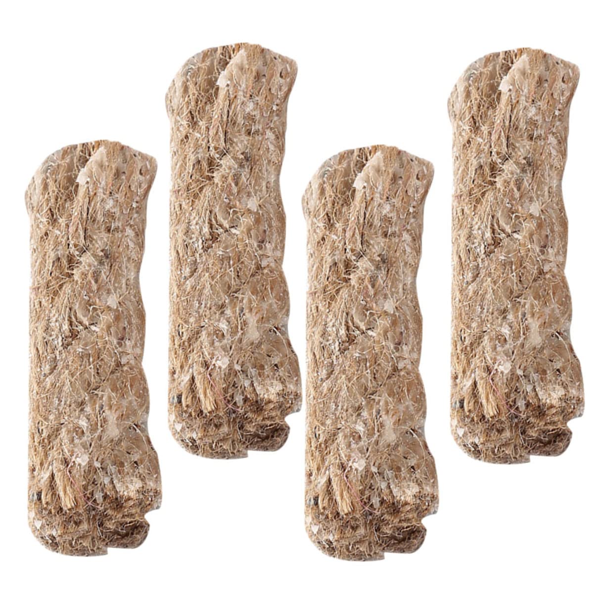 BIUDECO 4Pcs Jute Fire Starting Rope Lightweight Outdoor Survival Wick for Camping BBQ and Emergency Situations Durable and Wind Resistant Fire Starter Cord