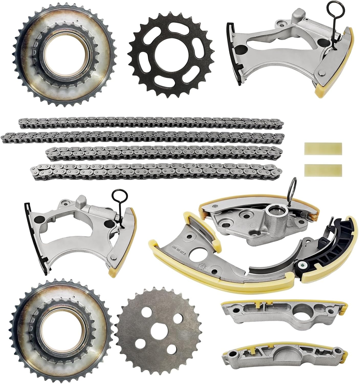 Engine Timing Chain Kit Compatible with Audi A6, A7 2012-2016, fits for A8, Q5, S4, S5 2013-2016, for Q7 2013-2015, 3.0T V6 DOHC Supercharged Only (16PCS)