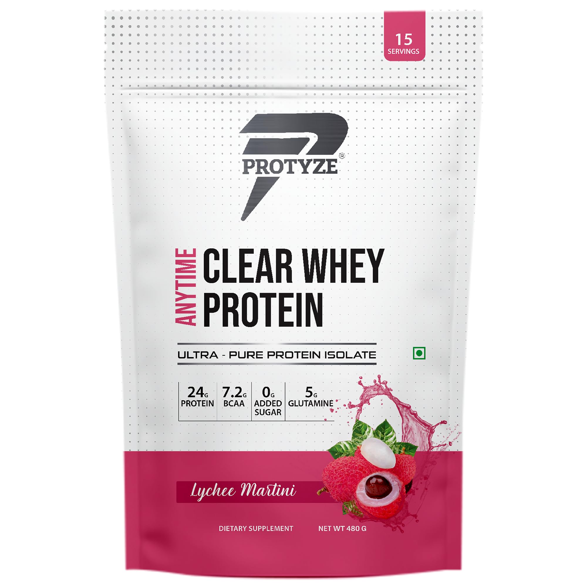 Protyze Anytime Clear Whey Protein Isolate | 24 g Protein/Scoop | 7.2 g BCAA | Gluten-Free | Low Carb | Light and Refreshing | Muscle Growth & Recovery (Lychee Martini, 15 Servings) (B0CLDQNXPQ) Amazon Price History, Amazon Price Tracker