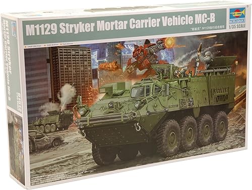Trumpeter 1/35 M1129 Stryker vehículo portador de mortero (MC-B) con mortero de 4.724 in