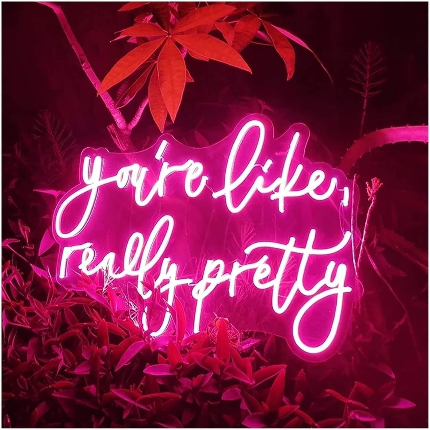 KITZIT Neon Signs for Bedroom Custom You are Like Really Pretty Neon Sign Light